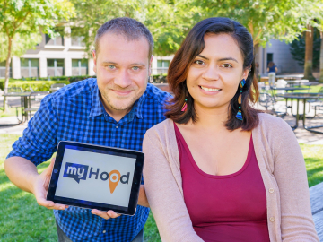 Fabio Campos and Leiny Garcia created "MyHood" to engage high school students in their communities. (Photo: Marc Franklin)