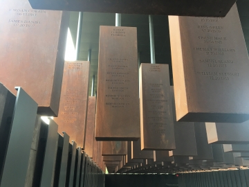 The National Memorial for Peace and Justice commemorates the lives of nearly 4,400 black Americans. (Photo: Shawn Calhoun)