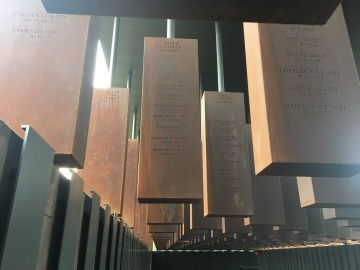 The National Memorial for Peace and Justice commemorates the lives of nearly 4,400 black Americans. (Photo: Shawn Calhoun)