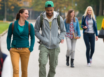 Picture of students walking