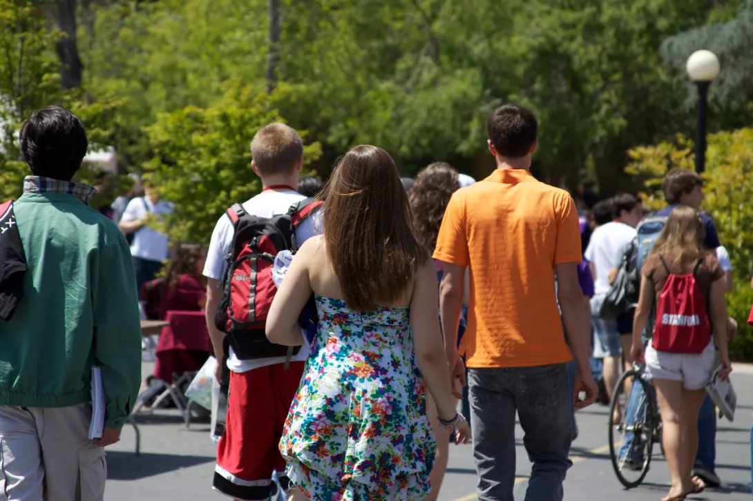 Students on campus