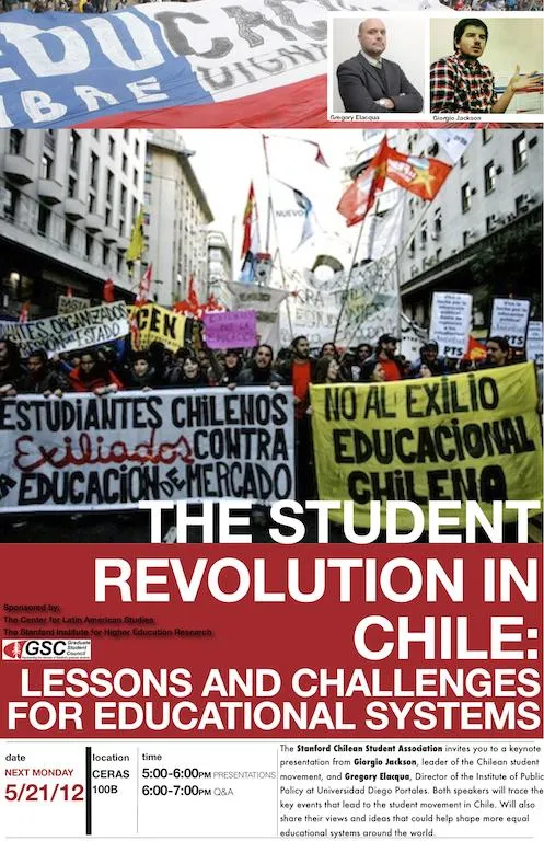 The Student Revolution in Chile Event Poster