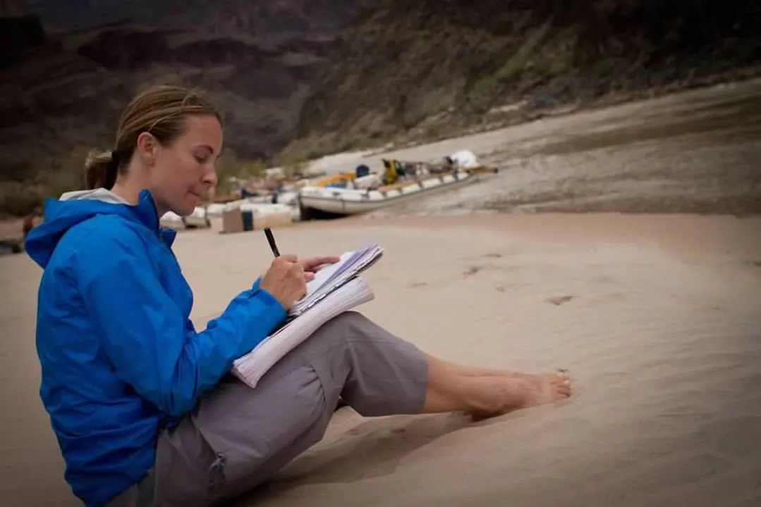 Photo of Nicole Ardoin on the beach at the Grand Canyon